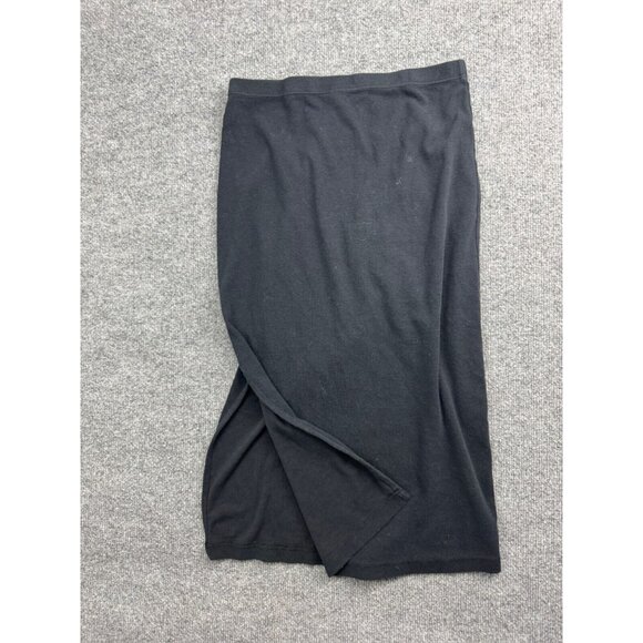 UGG Australia Skirt Women's Medium Black Ribbed Midi A Line Fitted Side Slit - Picture 7 of 8